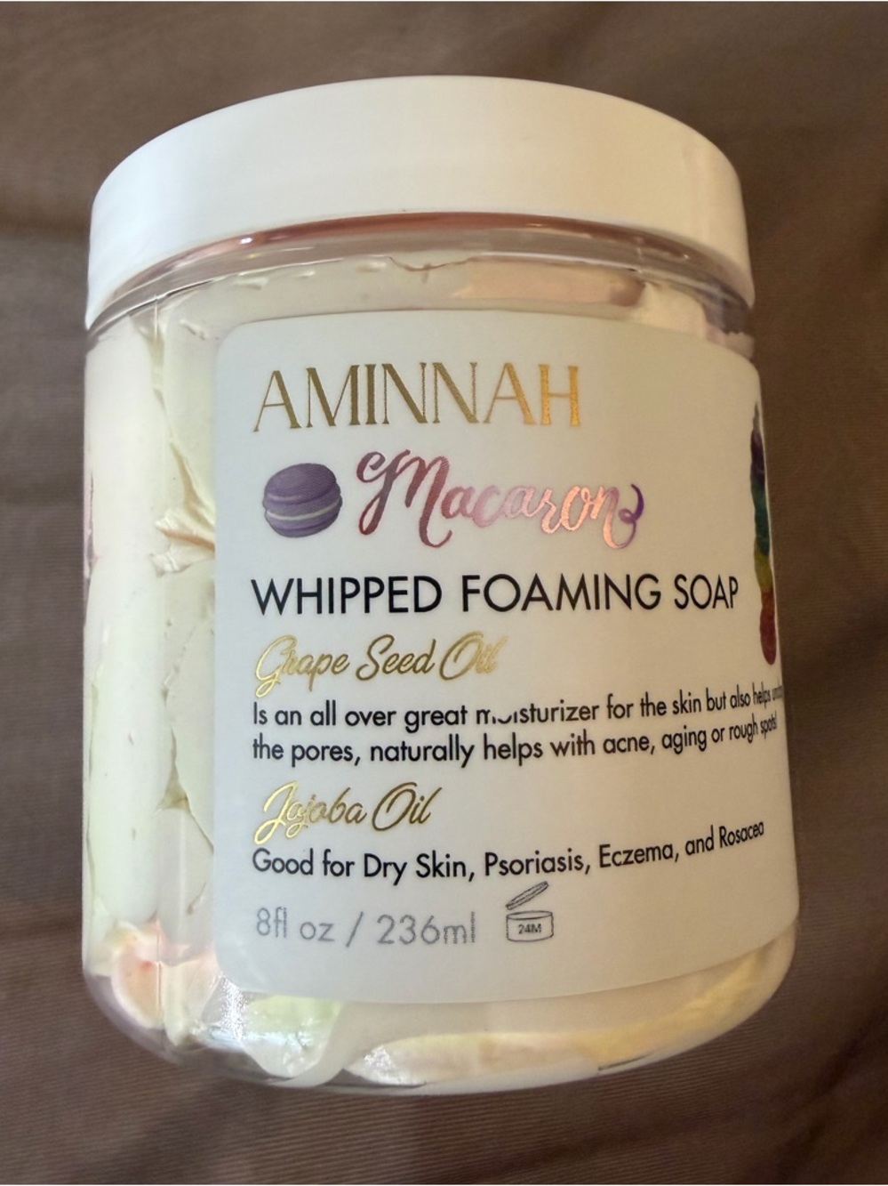 Aminnah Macaron Whipped Foaming Soap